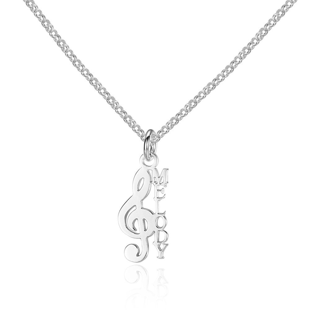 Collana con chiave musicale personalizzabile in argento