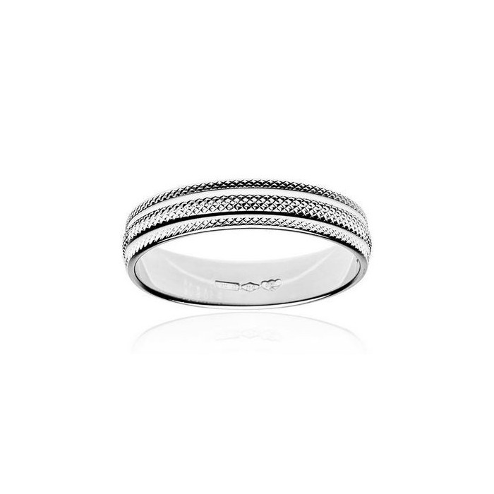 Coppia di fedine in argento 925% placcato oro incisioni omaggio