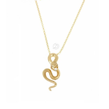 Collana Snake in argento 925% dorato mod:4
