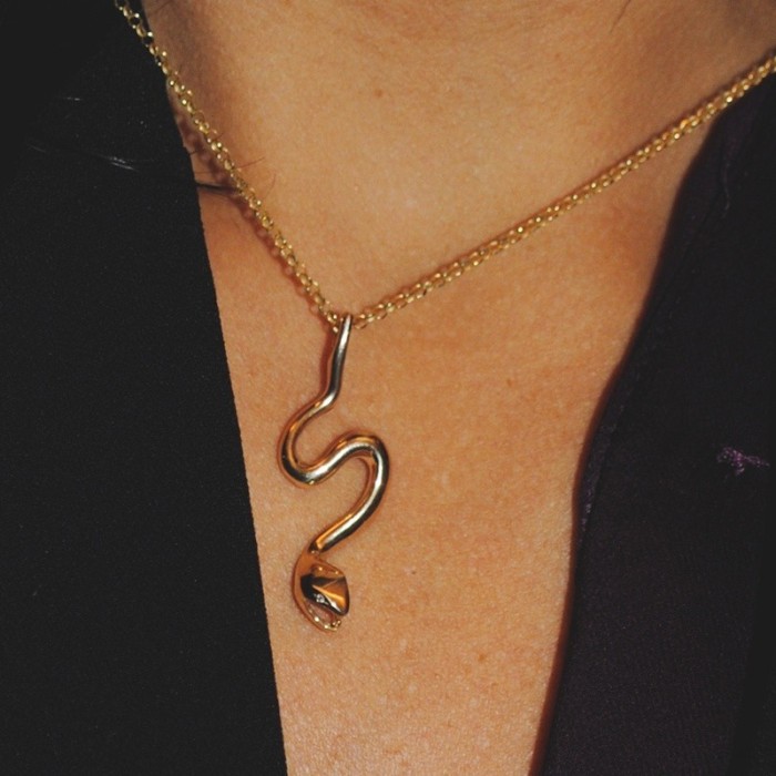 Collana Snake in argento 925% dorato mod:5