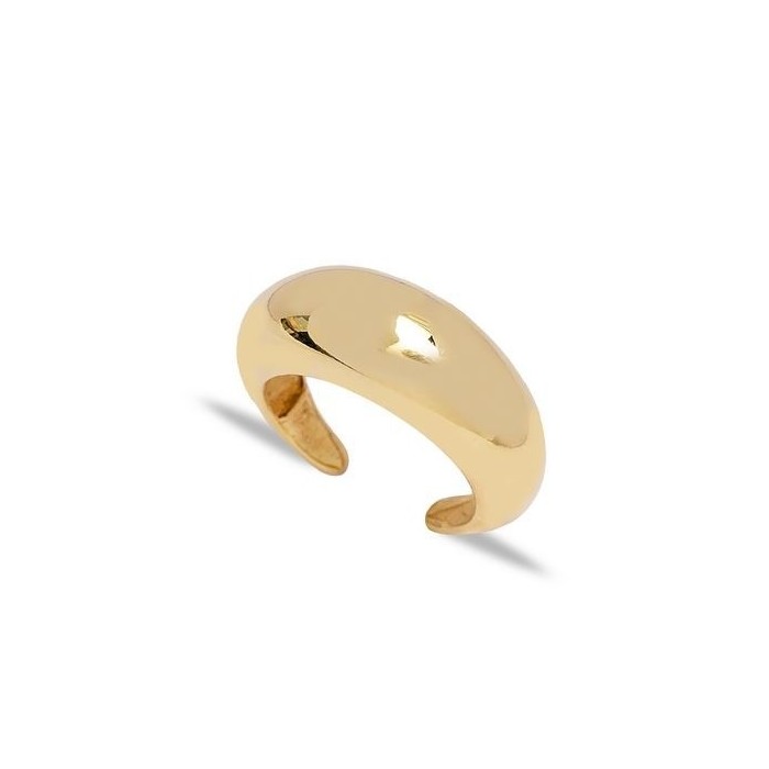 Anello bombè in argento placcato oro