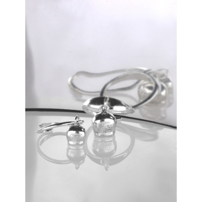 Anello con campanella in argento bianco | Doni Preziosi