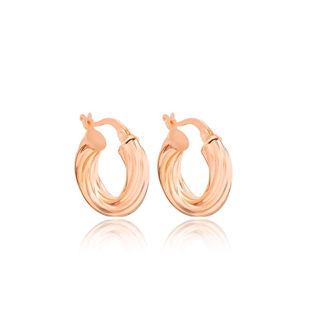 Coppia orecchini cerchio intrecciati in argento 925%