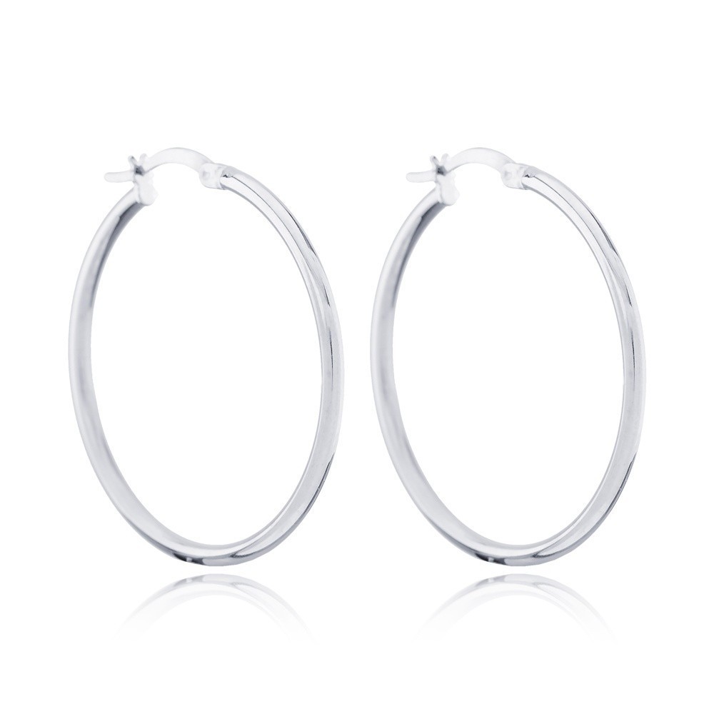 Coppia orecchini cerchio in argento 925% 3,4 cm