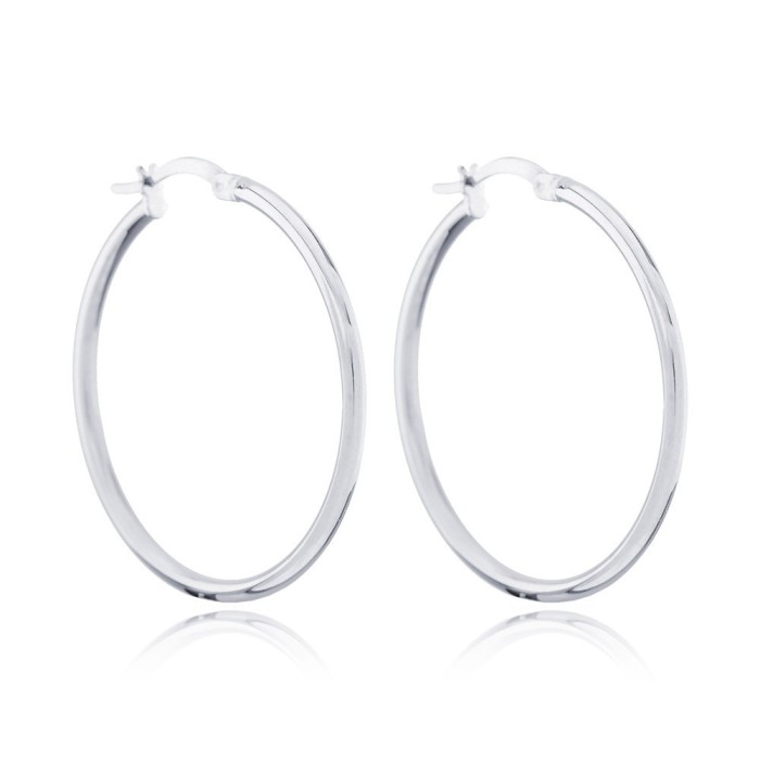 Coppia orecchini cerchio in argento 925% 3,4 cm