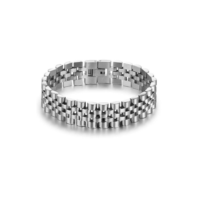 Bracciale Uomo in acciaio maglia jubilee doppio