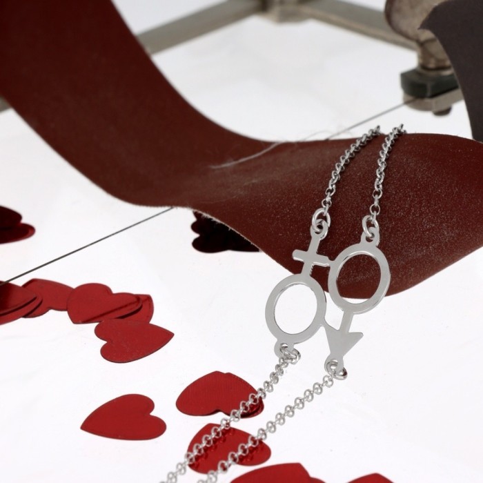 Bracciale di coppia lui lei in argento 925% San valentino