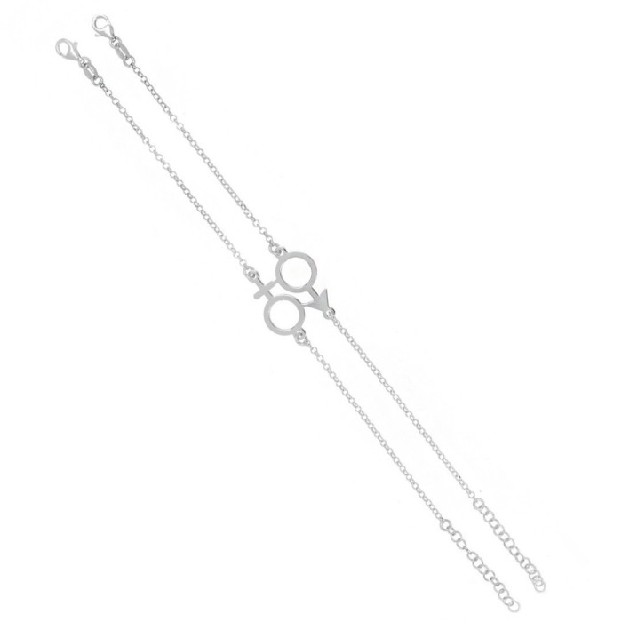 Bracciale di coppia lui lei in argento 925% San valentino