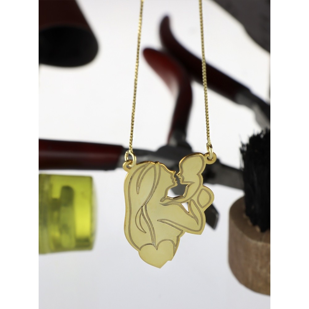 Collana in Argento con Ciondolo Mamma con Cuore | Doni Preziosi