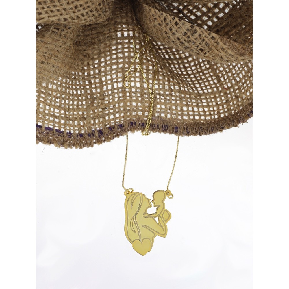 Collana in Argento con Ciondolo Mamma con Cuore | Doni Preziosi