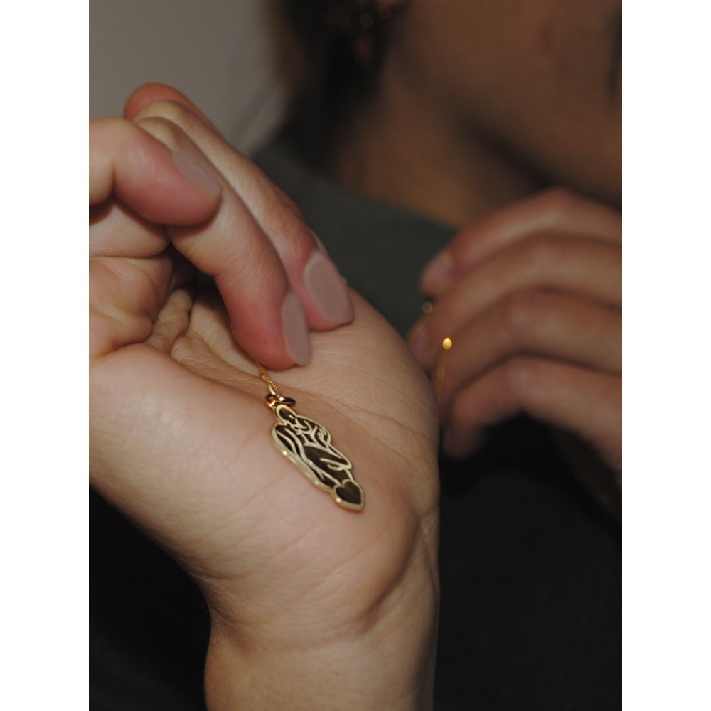 Collana maternità piccola argento placcato oro giallo