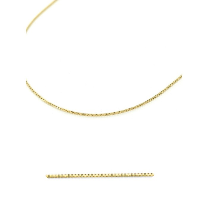 Collana in Argento 925 Rodiato a Maglia Veneziana Sottile