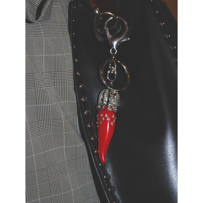 Portachiavi Cornetto Rosso Portafortuna Corno napoletano Appendiborsa