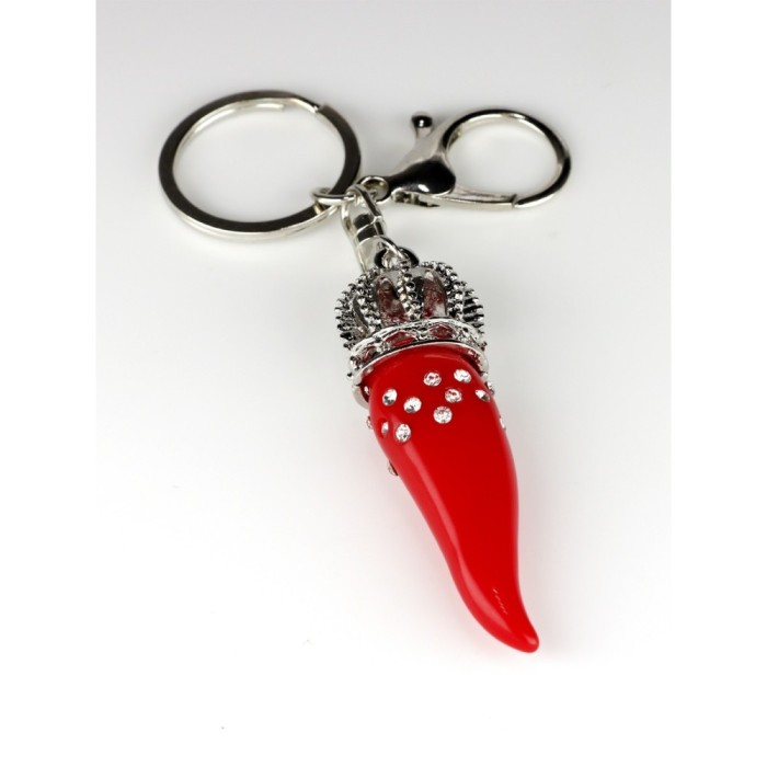 Portachiavi Cornetto Rosso Portafortuna Corno napoletano Appendiborsa