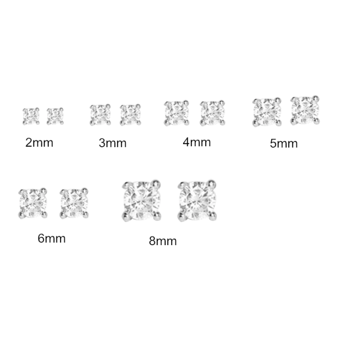 Orecchino punto luce in argento 925%