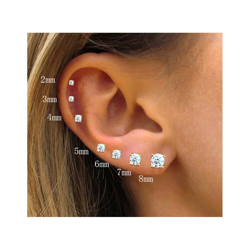 Orecchino punto luce in argento 925%