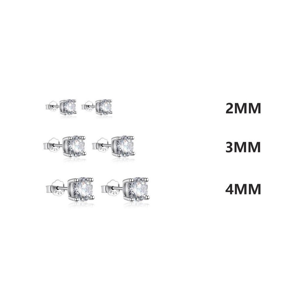 Orecchino punto luce in argento 925%