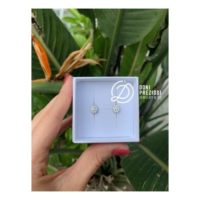 Orecchini Donna A Farfalla Con Scoiattolo In Argento 925 Placcato Oro - Mini Gioiello 8x11mm, Regalo Donna
