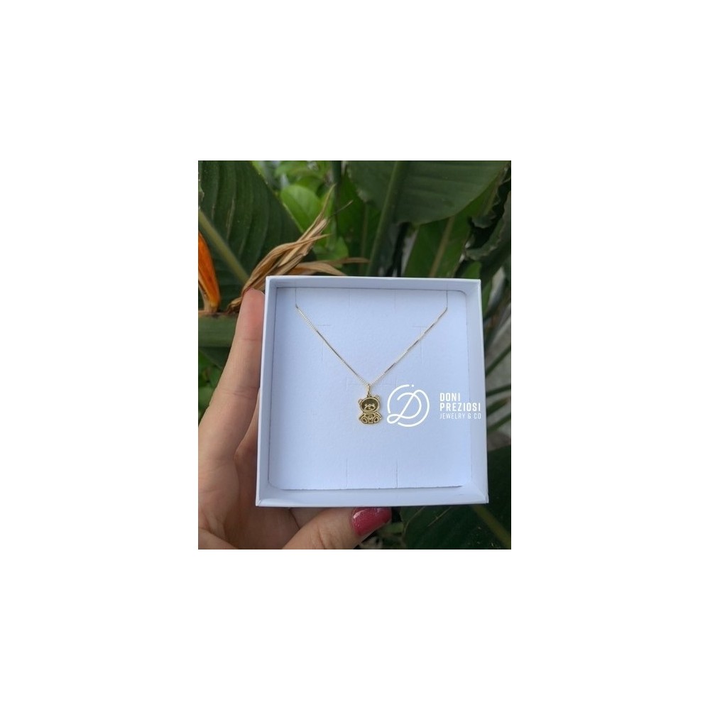 Collana Teddy in argento 925% placcato oro