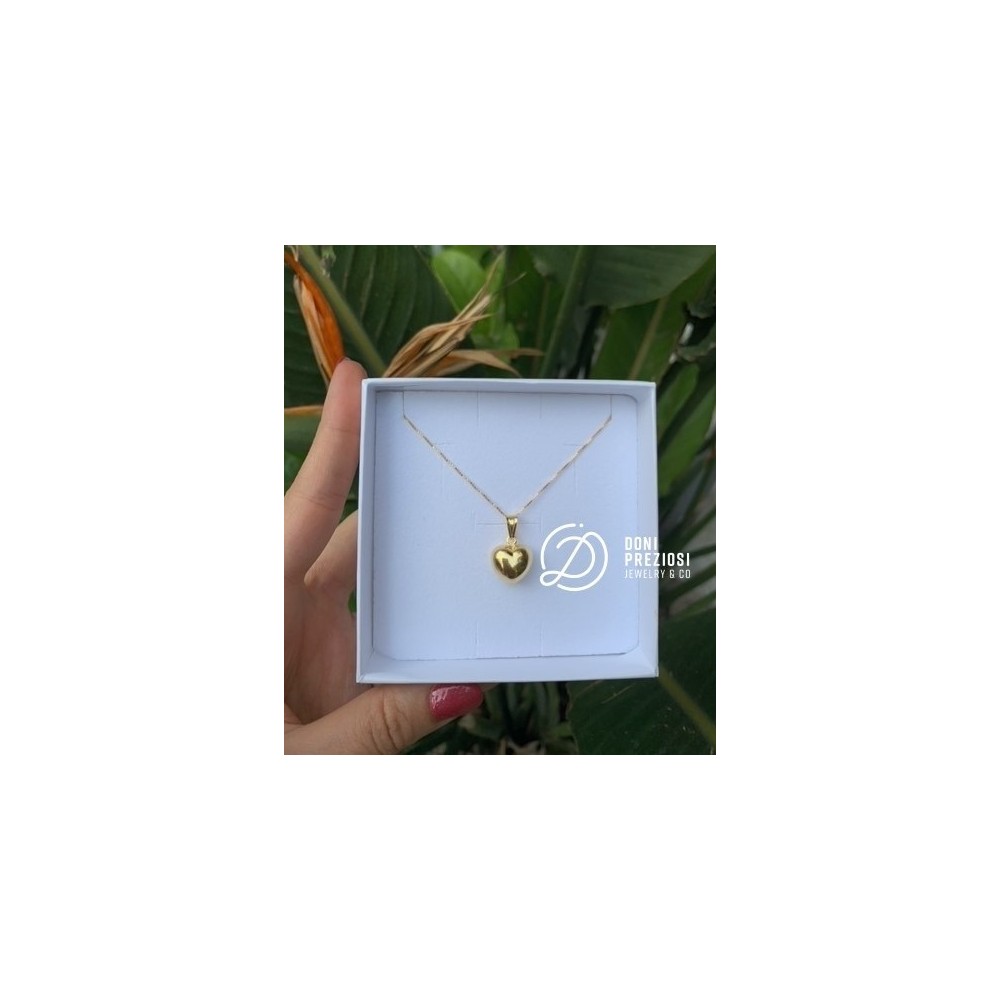Collana con ciondolo Cuore in argento 925% placcato oro