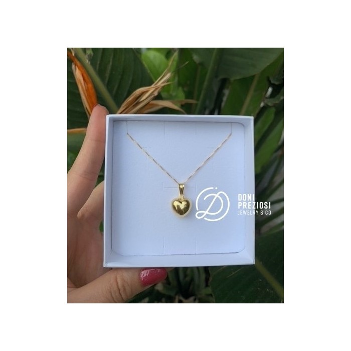 Collana con ciondolo Cuore in argento 925% placcato oro