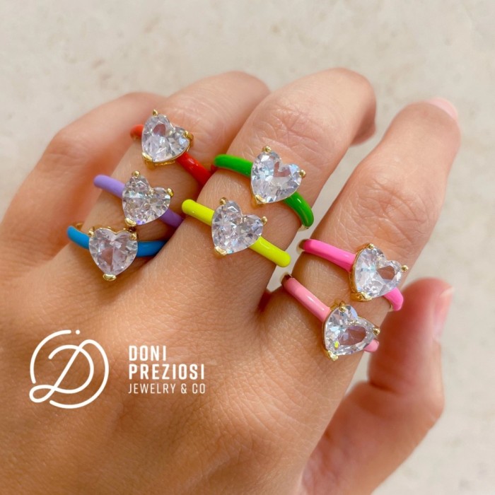 Anello Summer Love smaltato Slim