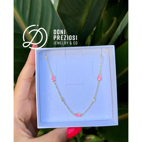 Collana con Pesci smaltati...