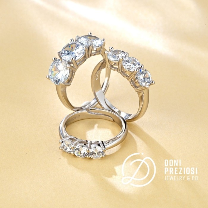 Anello trilogy in argento 925%
