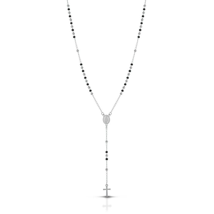 Collana Rosario Acciaio Classica lunga Resistente varie colorazioni uomo/donna/unisex