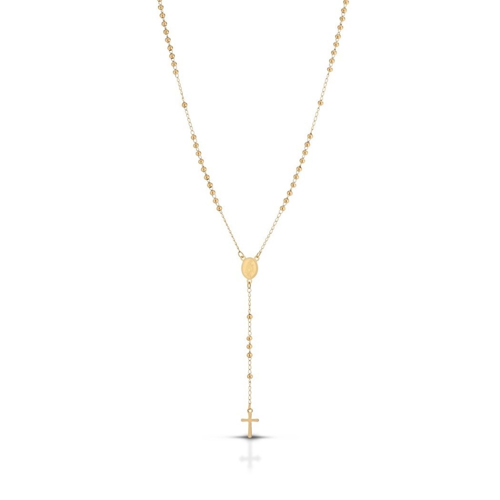 Collana Rosario Acciaio Classica lunga Resistente varie colorazioni uomo/donna/unisex