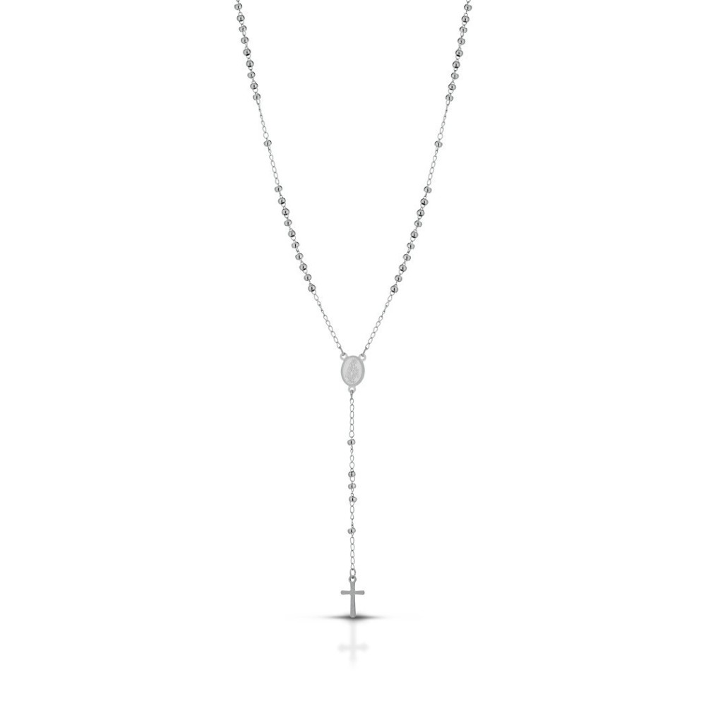 Collana Rosario Acciaio Classica lunga Resistente varie colorazioni uomo/donna/unisex