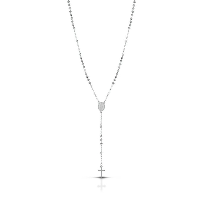 Collana Rosario Acciaio Classica lunga Resistente varie colorazioni uomo/donna/unisex