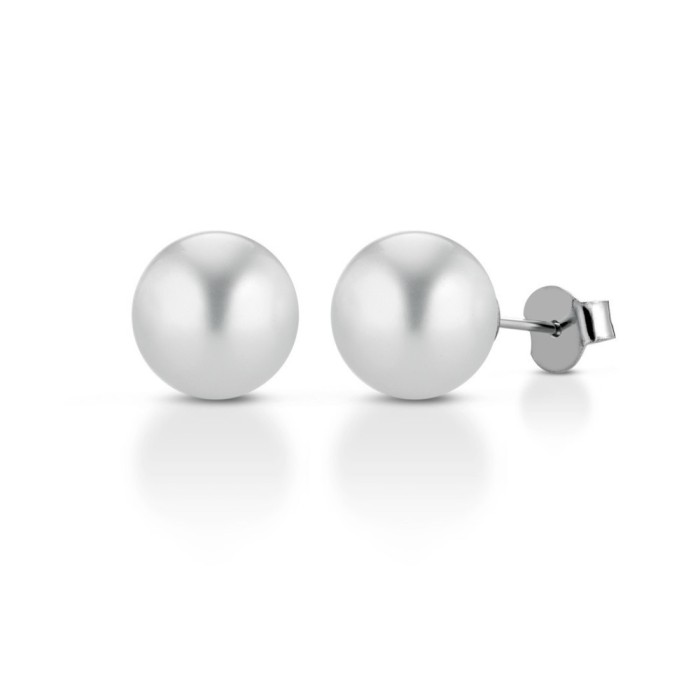Coppia orecchini perle bianche in argento 925%