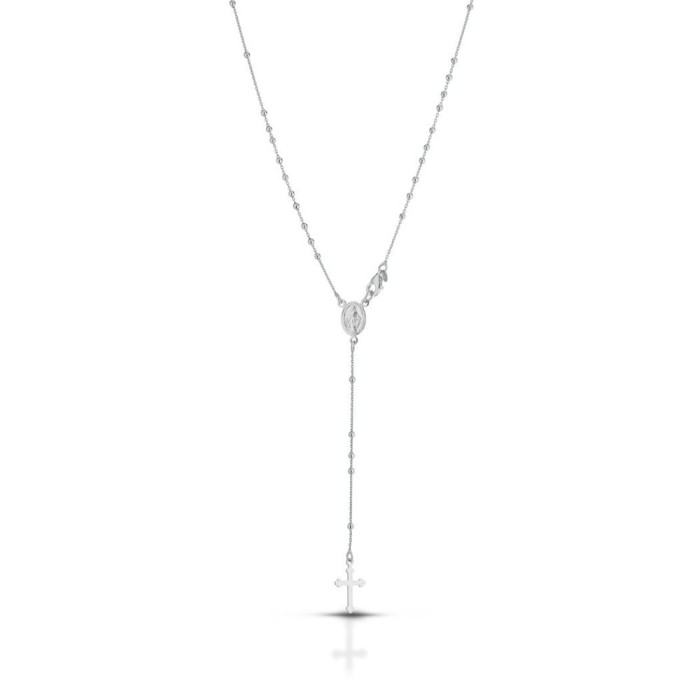 Collana rosario uomo donna in argento 925% classica o a giro