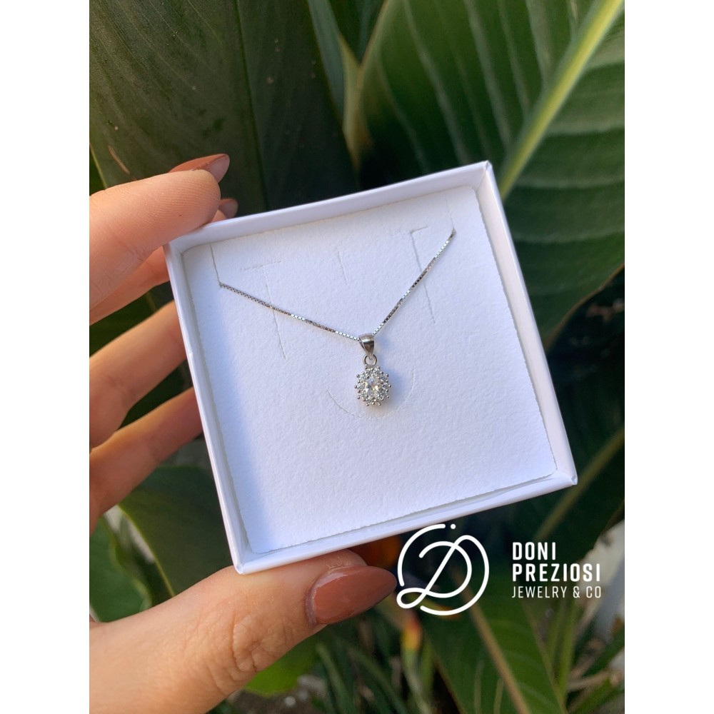 Collana Mini Kate ovale in argento 925%