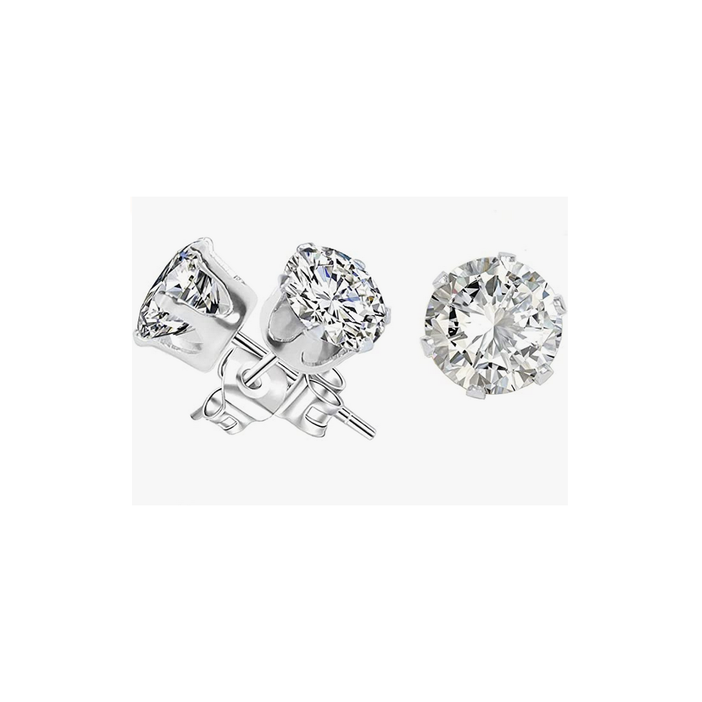 Coppia di orecchini punto luce in acciaio resistente