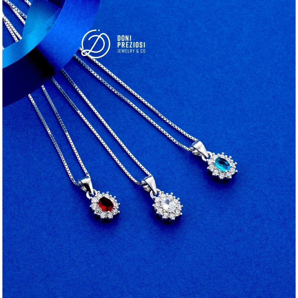 Collana Mini Kate ovale in argento 925%