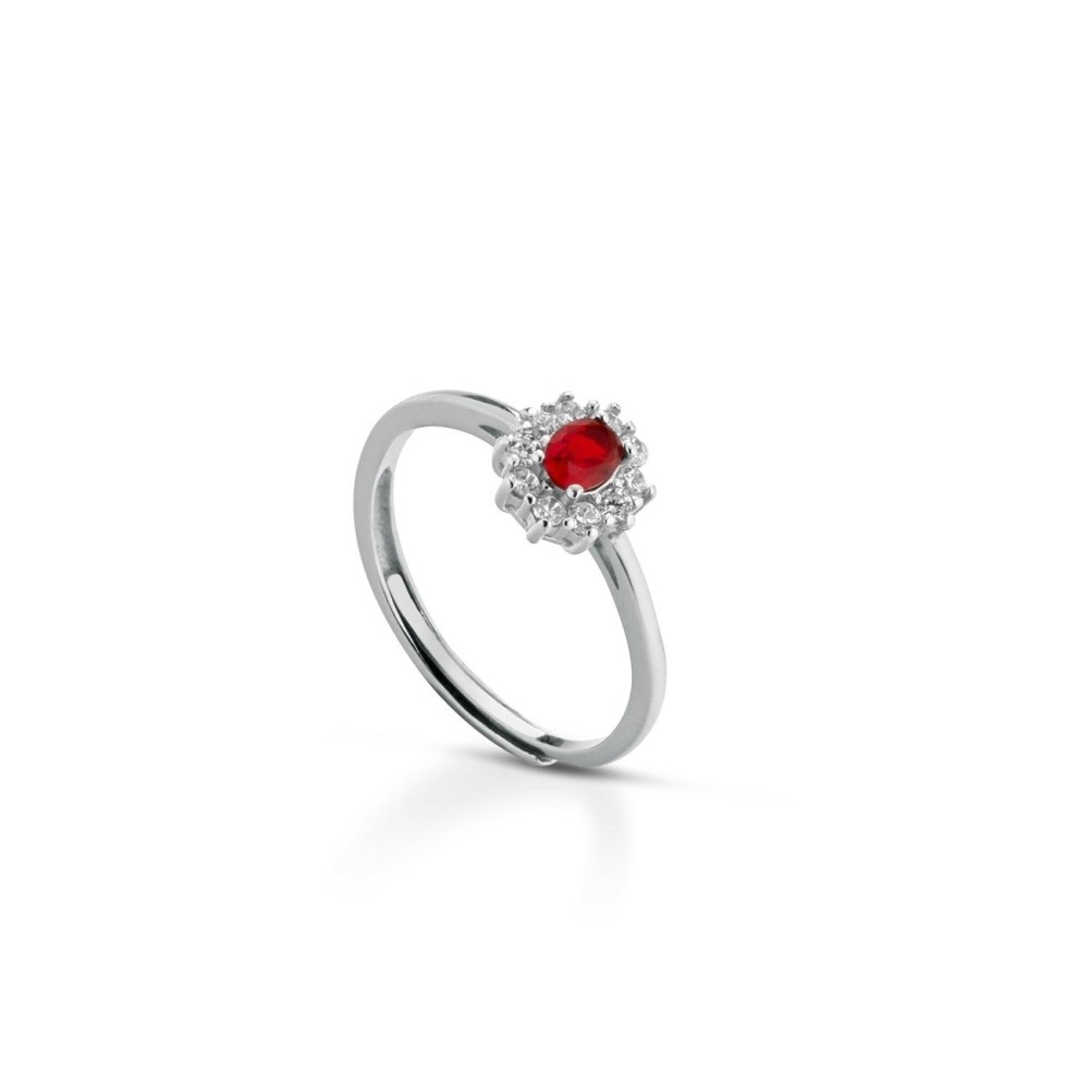 Anello Mini Kate in argento 925% placcato oro bianco