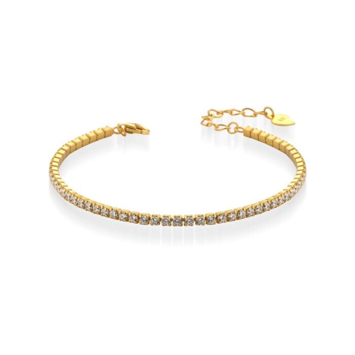 Bracciale tennis in argento 925% placcato oro bianco