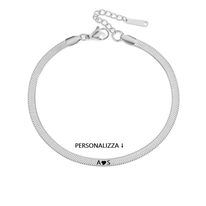 Bracciale snake donna/uomo unisex in acciaio