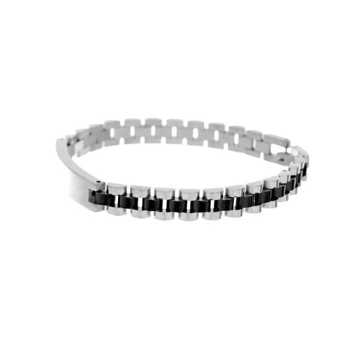 Bracciale Uomo in acciaio personalizzabile bicolore