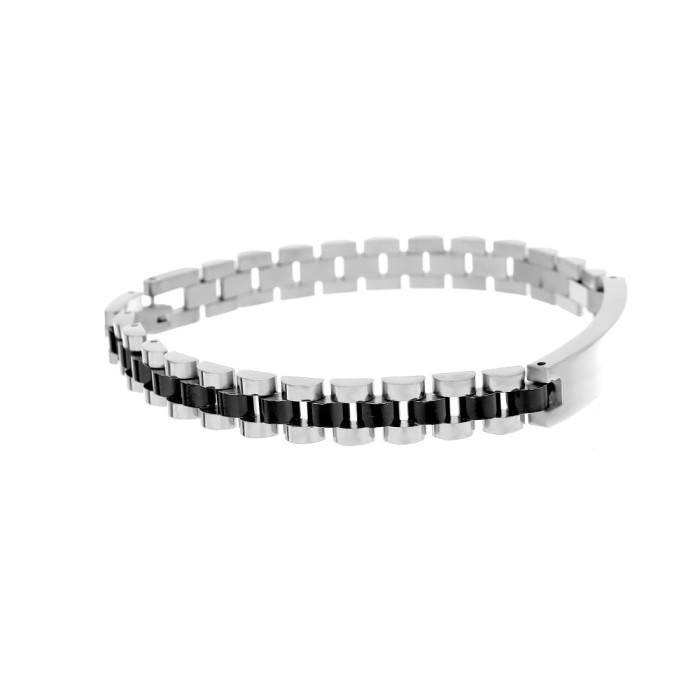 Bracciale Uomo in acciaio personalizzabile bicolore