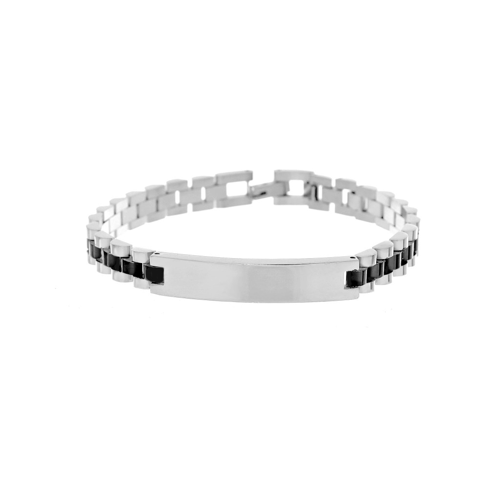 Bracciale Uomo in acciaio personalizzabile bicolore