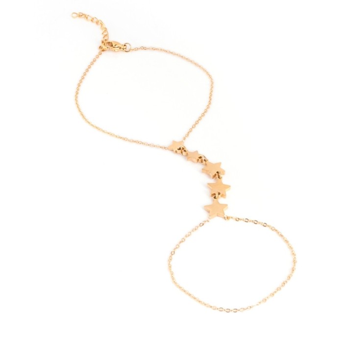 Baciamano in acciaio donna con stelle