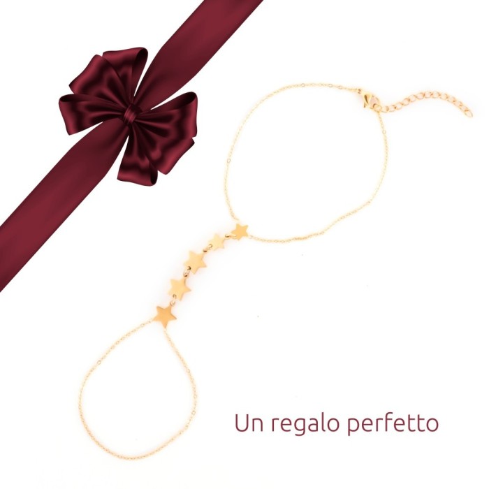 Baciamano in acciaio donna con stelle