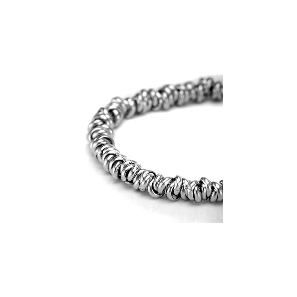 Bracciale nodini uomo donna unisex in acciaio
