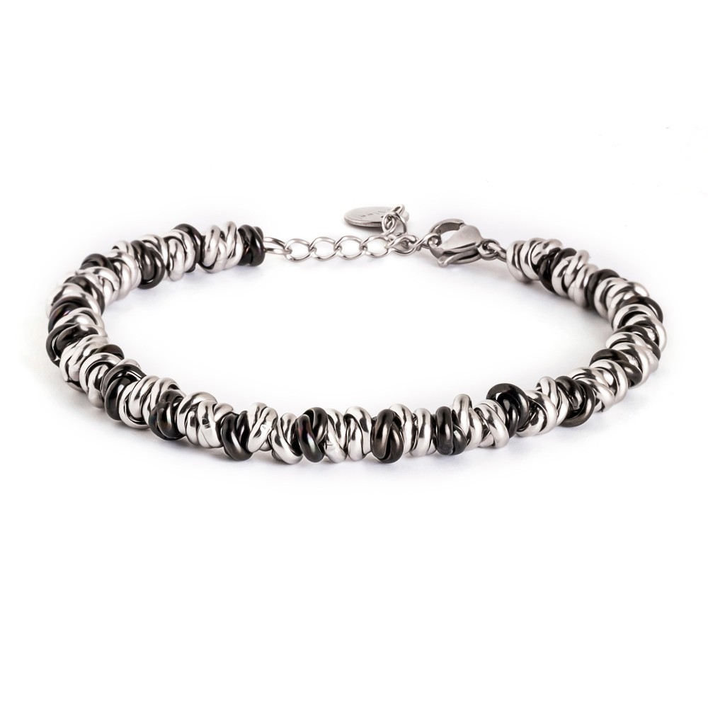 Bracciale nodini uomo donna unisex in acciaio