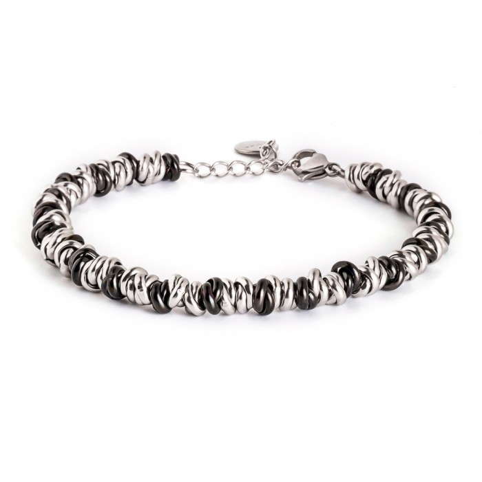 Bracciale nodini uomo donna unisex in acciaio