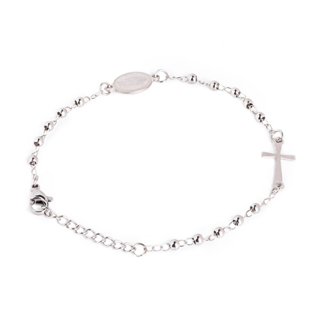 Bracciale Rosario Acciaio Classico Resistente varie colorazioni uomo/donna/unisex