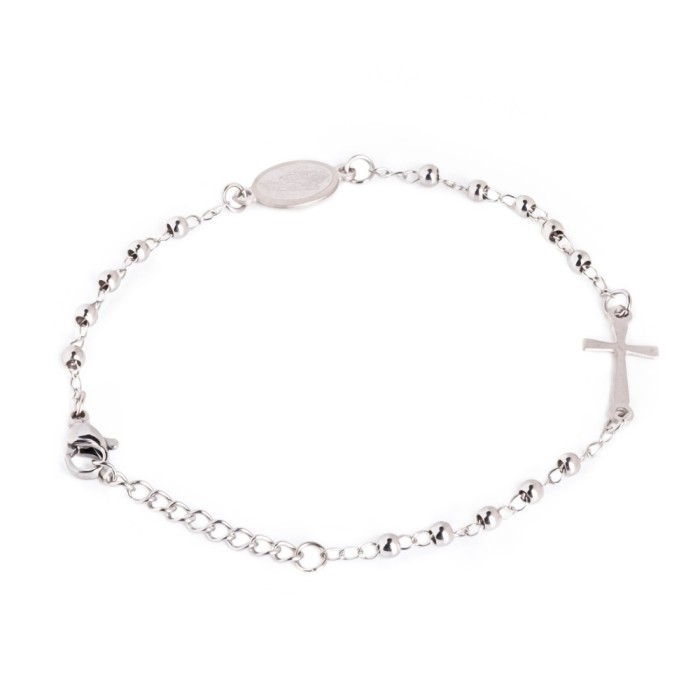 Bracciale Rosario Acciaio Classico Resistente varie colorazioni uomo/donna/unisex